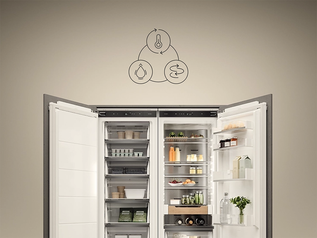 ASKO refrigerator in a beige studio environment