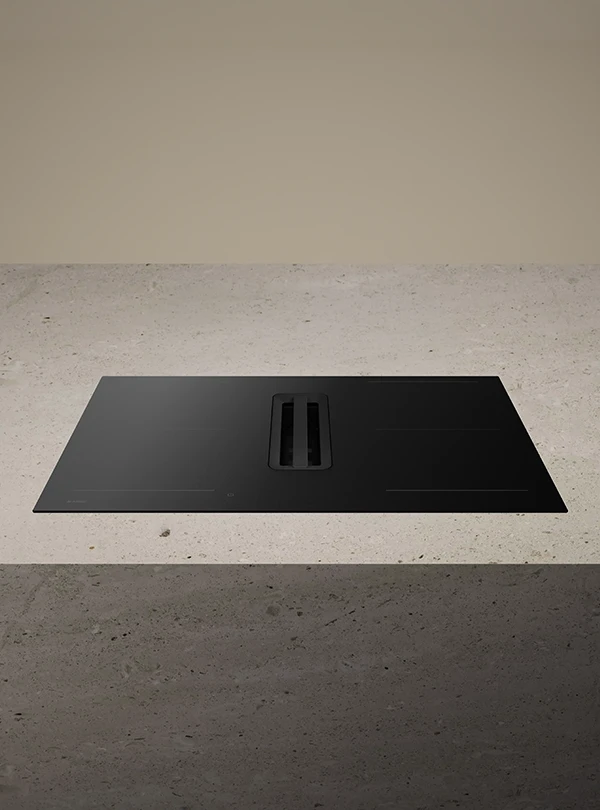 ASKO hood in hob on a stone countertop ASKO hood in hob on a stone countertop